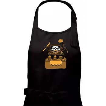 Kuchyňská zástěra Mozkožrout - televize (Pecka design) - Dámská zástěra na vaření - Univerzální velikost ( Černá )