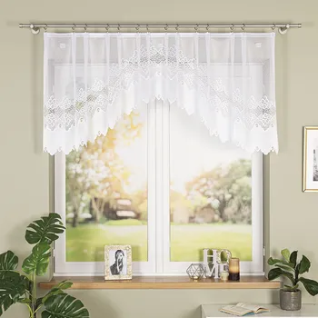 Záclona Bílá žakárová záclona MODESTA 250x80 cm