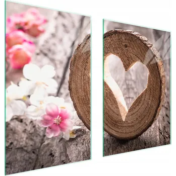 Obraz Skleněná ochranná deska na sporák 65x52 Srdce