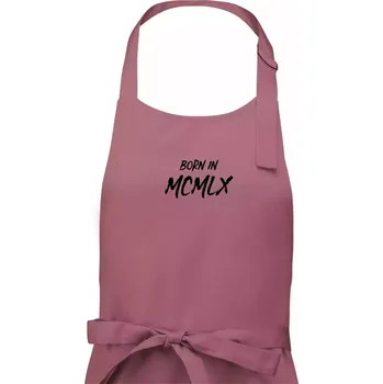 Kuchyňská zástěra Born in - Římské číslo 1960 - Dámská zástěra na vaření - Univerzální velikost ( Starorůžová )