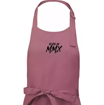 Kuchyňská zástěra Born in - Římské číslo 2010 - Pánská zástěra na vaření - Univerzální velikost ( Starorůžová )