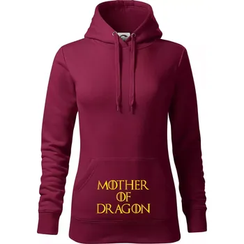 Dámská mikina Mother of Dragon - Zlatá - Mikina dámská Cape s kapucí - XS ( Garnet )