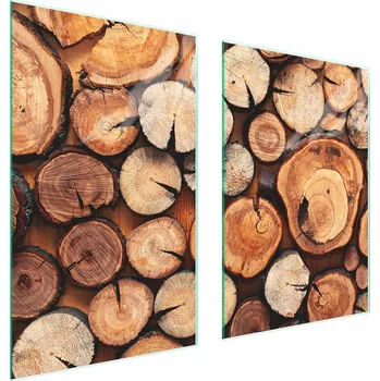 Obraz Skleněná ochranná deska na sporák 65x52 Dřevo