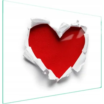 Obraz Skleněná ochranná deska na sporák 70x52 Srdce