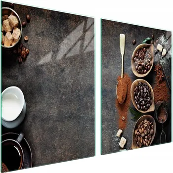 Obraz Skleněná ochranná deska na sporák 2x45x52 Káva