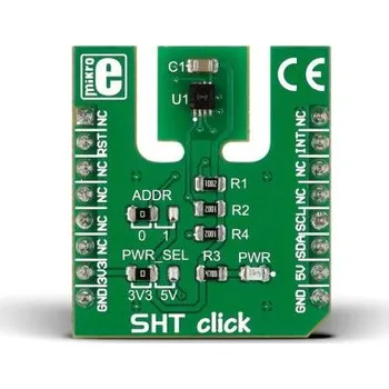Snímač teploty a vlhkosti, klasifikace: Deska mikroBus Click for SHT3x-DIS SHT Click MIKROE-2101, MikroElektronika