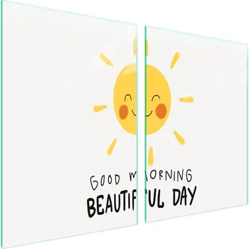 Obraz Skleněná ochranná deska na sporák 2x45x52 Nápis