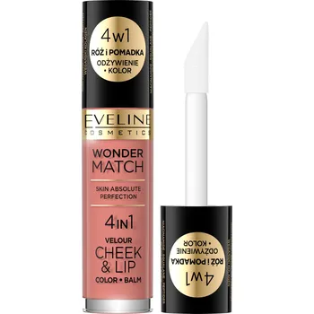 Přípravek na rty Eveline Cosmetics Wonder Match Velour Cheek & Lip 01 tvářenka a rtěnka v jednom