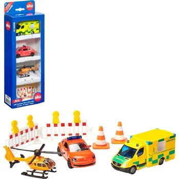 Dětské zboží SIKU Záchranná vozidla set sanitka, osobní vůz a vrtulník s doplňky kov 6332 | 31