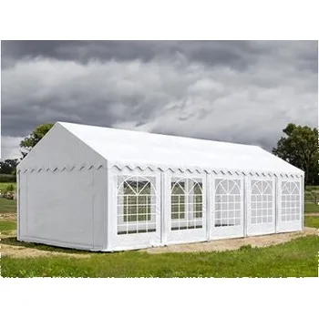 Zahradní stan Párty stan 4x10m - PVC Premium Ohnivzdorný - Bílá