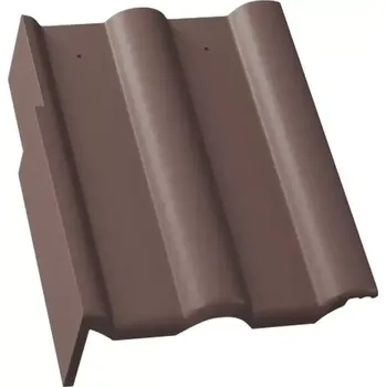 betonová krytina KMB BETA Samet taška okrajová levá hnědá