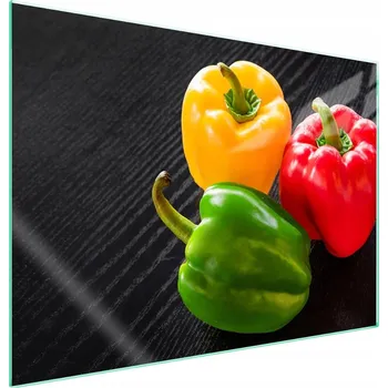 Obraz Skleněná ochranná deska na sporák 70x52 Paprika