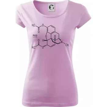 Dámské tričko Molekulární struktura Heroin - Dámské triko Pure - M ( Orchid )