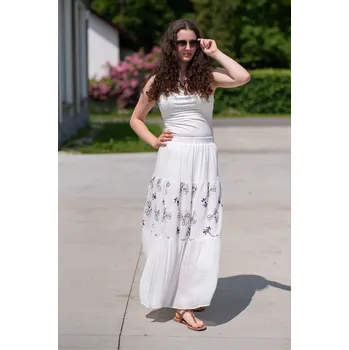 Dámská sukně Dlouhá letní sukně 18001 barva: bílá, velikost: Univerzální-jedna velikost
