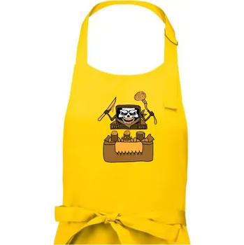 Kuchyňská zástěra Mozkožrout - televize (Pecka design) - Pánská zástěra na vaření - Univerzální velikost ( Žlutá )
