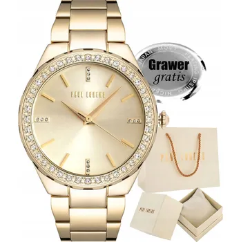 Hodinky Dámské hodinky Paul Lorens CARMEN zlaté - elegantní hodinky se zirkony a s gravírováním