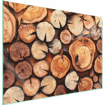 Obraz Skleněná ochranná deska na sporák 70x52 Dřevo