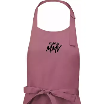 Kuchyňská zástěra Born in - Římské číslo 2005 - Pánská zástěra na vaření - Univerzální velikost ( Starorůžová )