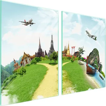 Obraz Skleněná ochranná deska na sporák 2x45x52 Město