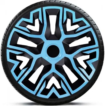 Poklice na kolo NRM Poklice na kola - kryty kol THE BEST BICOLOR azure/black 14" - sada 4 ks -