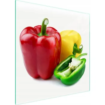 Obraz Skleněná ochranná deska na sporák 50x52 Paprika