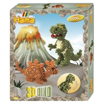 Dětské navlékací korálky Hama Zažehlovací korálky Midi Dárková sada Dinosauři 3 D 2500 korálků