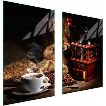 Obraz Skleněná ochranná deska na sporák 65x52 Káva