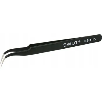 Kosmetická pinzeta Super kvalitní antistatická pinzeta ESD-15AS zahnutá