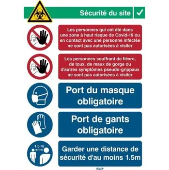 Bezpečnostní tabule, Polypropylen B-7527 Francouzština Brady