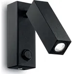 Ideal Lux PAGE AP1 nástěnné bodové LED svítidlo 3W 145lm 3000K IP20 hranaté, černé