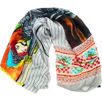 Šátek Hedvábný šátek šedý B908