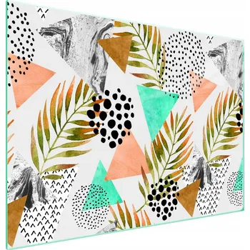 Obraz Skleněná ochranná deska na sporák 70x52 List