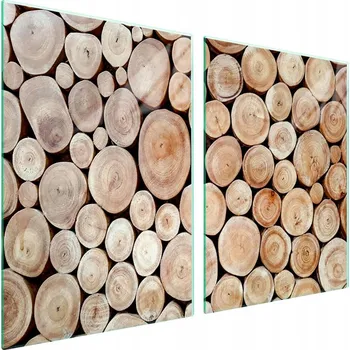 Obraz Skleněná ochranná deska na sporák 2x45x52 Dřevo