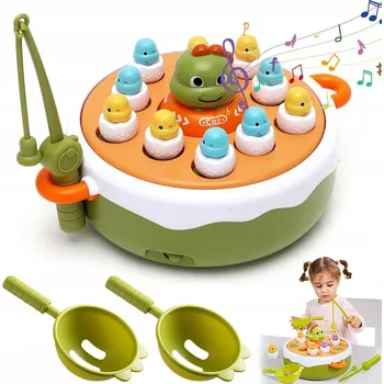 Obraz Dovednostní Hra Dinosaurus Magnet Rybaření 4v1 Rotující hudba