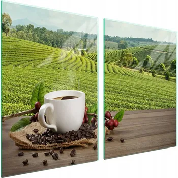 Obraz Skleněná ochranná deska na sporák 2x45x52 Káva