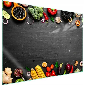 Obraz Skleněná ochranná deska na sporák 70x52 Zelenina