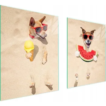 Obraz Skleněná ochranná deska na sporák 85x52 Pes