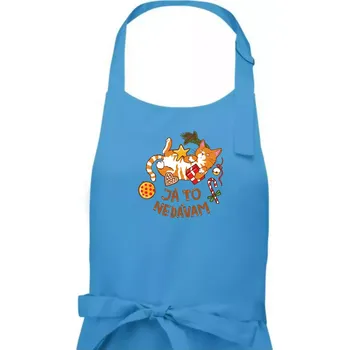 Kuchyňská zástěra Ja to nedávam - Vanoční shon (Pecka design) - Dámská zástěra na vaření - Univerzální velikost ( Světlý tyrkys )
