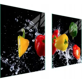 Obraz Skleněná ochranná deska na sporák 85x52 Paprika