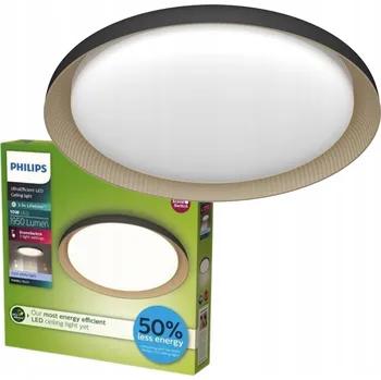 Stropní svítidlo přisazené Philips 10 W s integrovaným LED zdrojem, 32 cm, černé