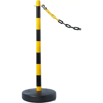 Plotový sloupek Černo-žlutý plastový sloupek - průměr 3,9 cm, výška 90 cm