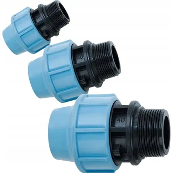 Vodovodní potrubí AGAflex PA Spojka šroubovací svěrná PE-ST 50mm x VNĚJŠÍ ZÁVIT 1 1/4” 41155004