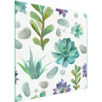 Obraz Skleněná ochranná deska na sporák 50x52 Květina