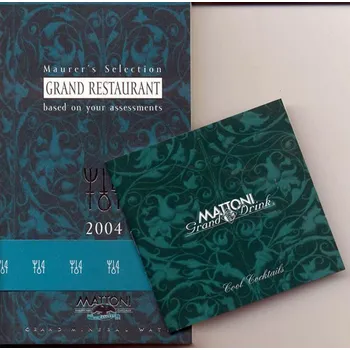 Cizojazyčná kniha Maurer's Selection - Grand Restaurant 2004 - based on your assessments