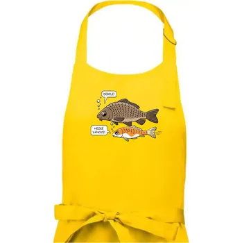 Kuchyňská zástěra Hezké Vánoce Kapr a Koi kapr (Hana-creative) - Dámská zástěra na vaření - Univerzální velikost ( Žlutá )