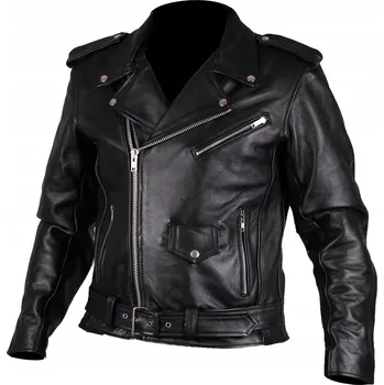 Moto bunda RAMONESKA HUSAR motocyklová bunda kožená klasická černá pánská 8XL