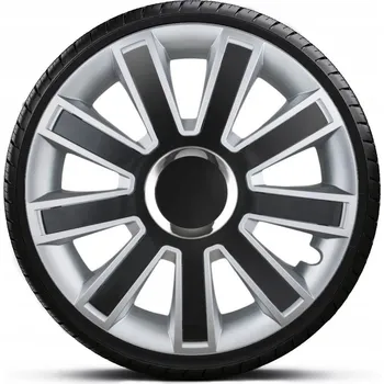 Poklice na kolo Leoplast Poklice na kola - kryty kol FLASH black silver 16" - sada 4 ks -