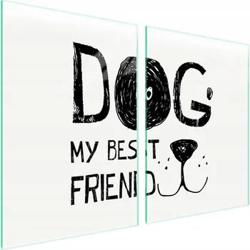 Obraz Skleněná ochranná deska na sporák 2x45x52 Nápis