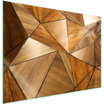 Obraz Skleněná ochranná deska na sporák 70x52 Dřevo