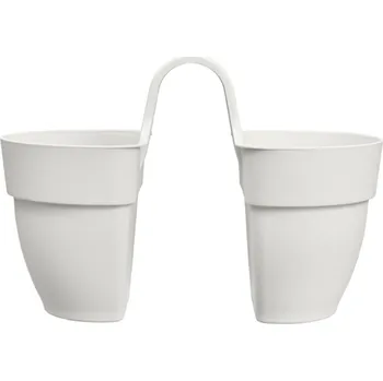 Obal na květináč Květináč Vibia Campana Flower Twin - silky white 21 cm - VÝPRODEJ